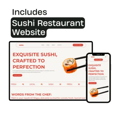Sushi Restaurant GHL Website Template